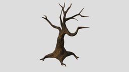 Low Poly: Dead Tree tree, creepy, haunted, deadtree, low-poly, lowpoly, fantasy