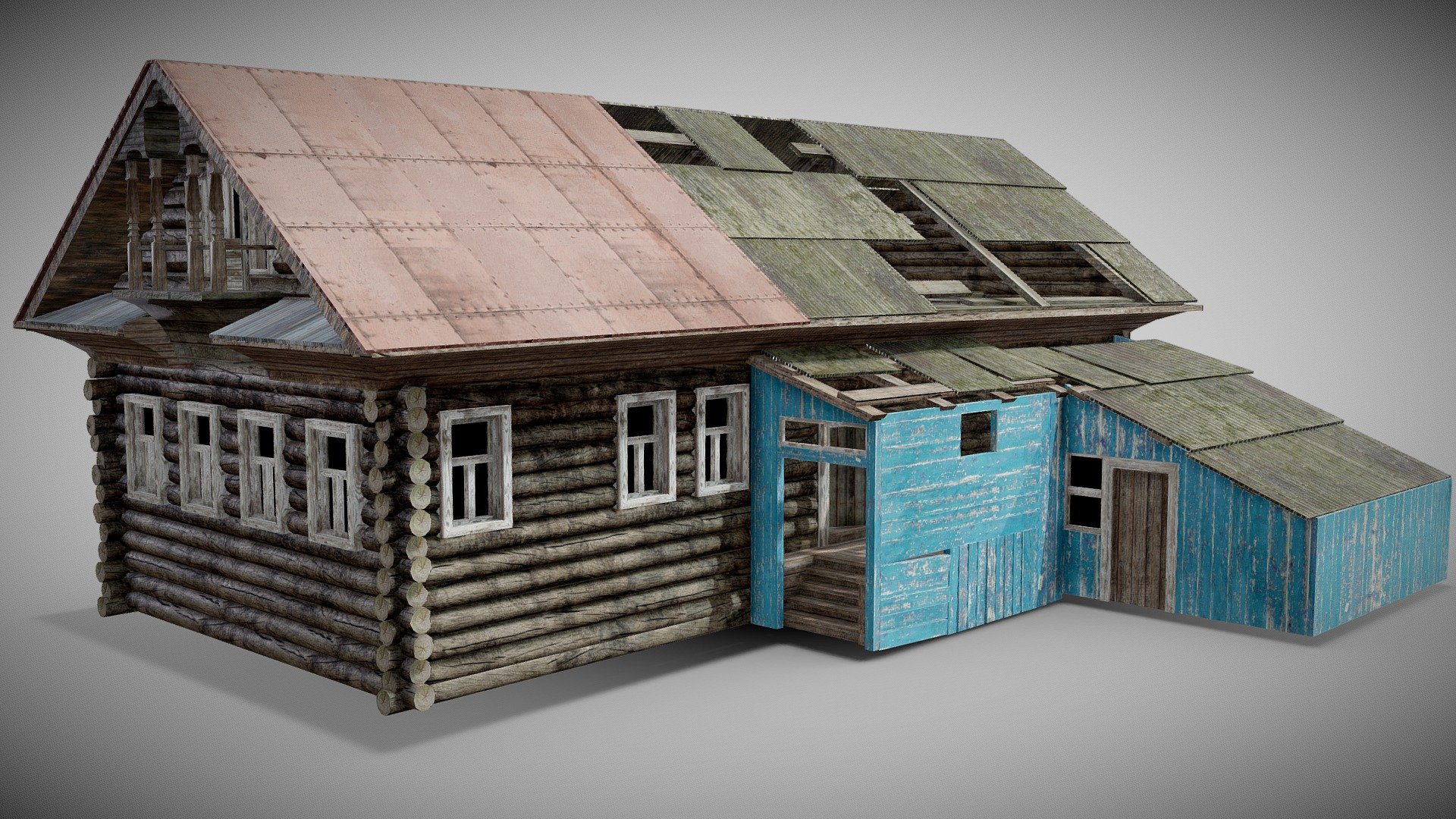 Country wooden House B as1 - Buy Royalty Free 3D model by flawlessnormals 3d model