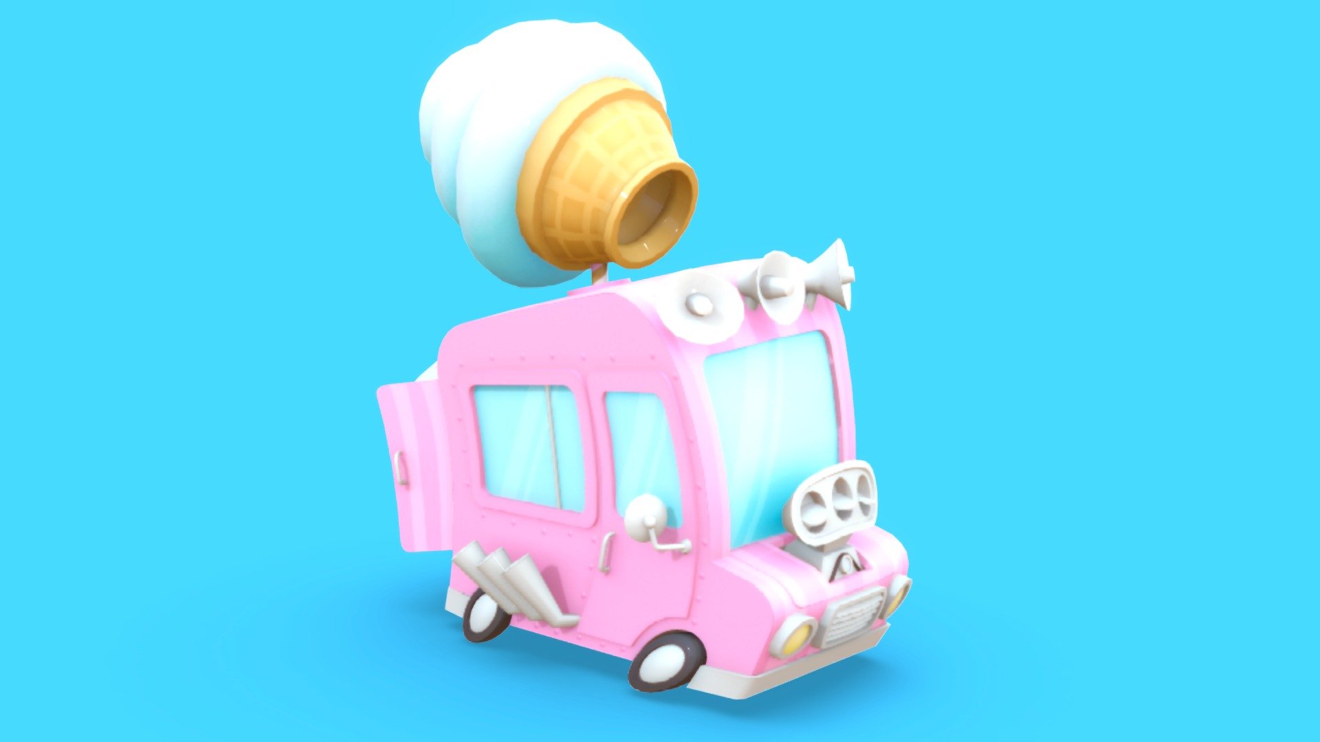 Super Ice Cream Truck - 3D model by L3X 3d model
