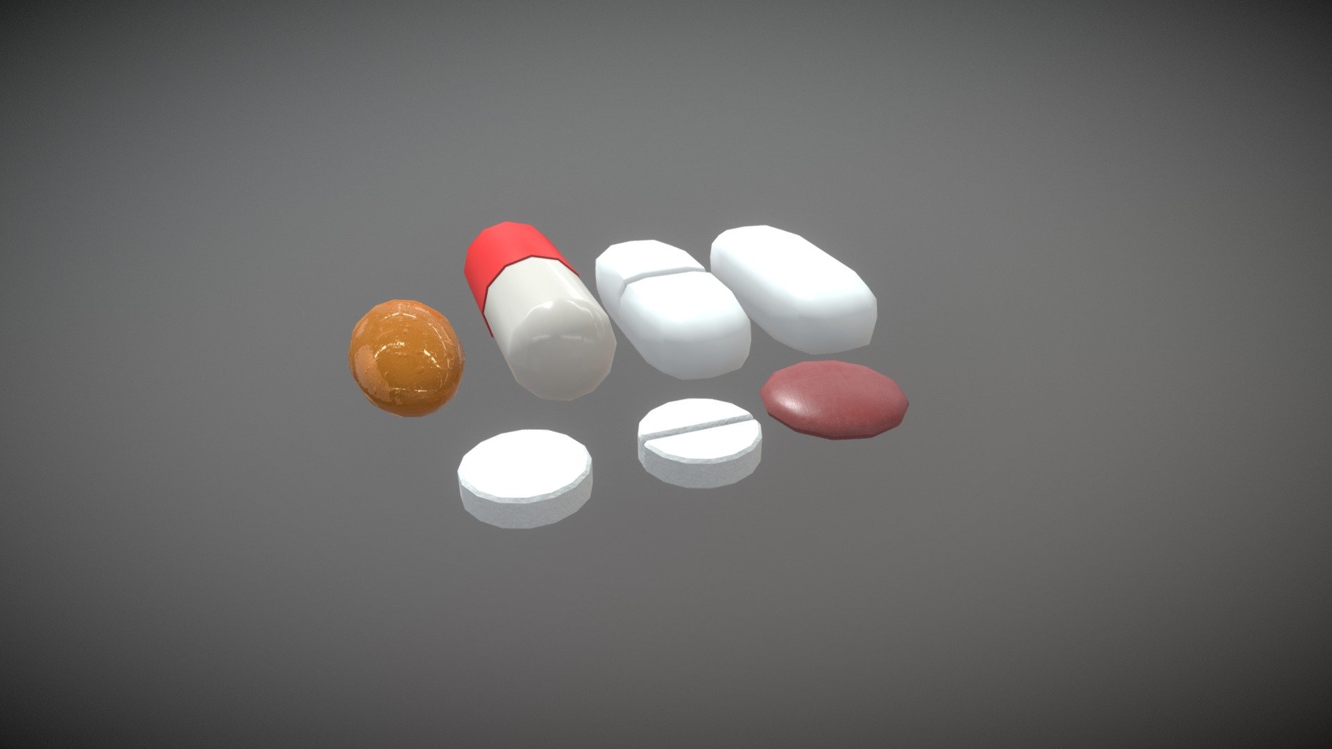 Medical Pills sortiment low poly game ready

PBR painted on one atlas
Additional zip file includes FBX/OBJ/DAE meshes, and textures as PNG - Game Ready Medication Pills Sortiment Low Poly - Buy Royalty Free 3D model by FunFant 3d model