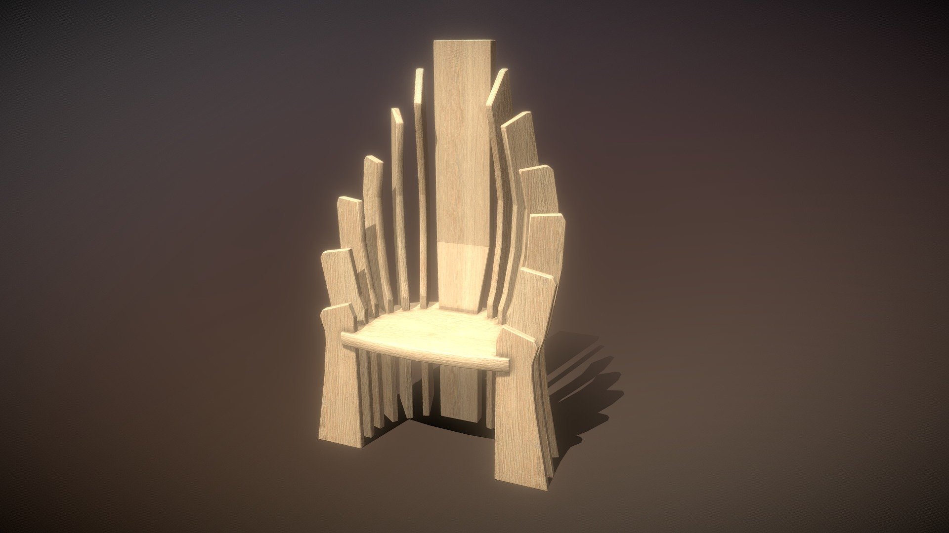 Based on the model made by Will Glanfield - Wooden Throne - Buy Royalty Free 3D model by Ronald Hessens (@r.hessens) 3d model