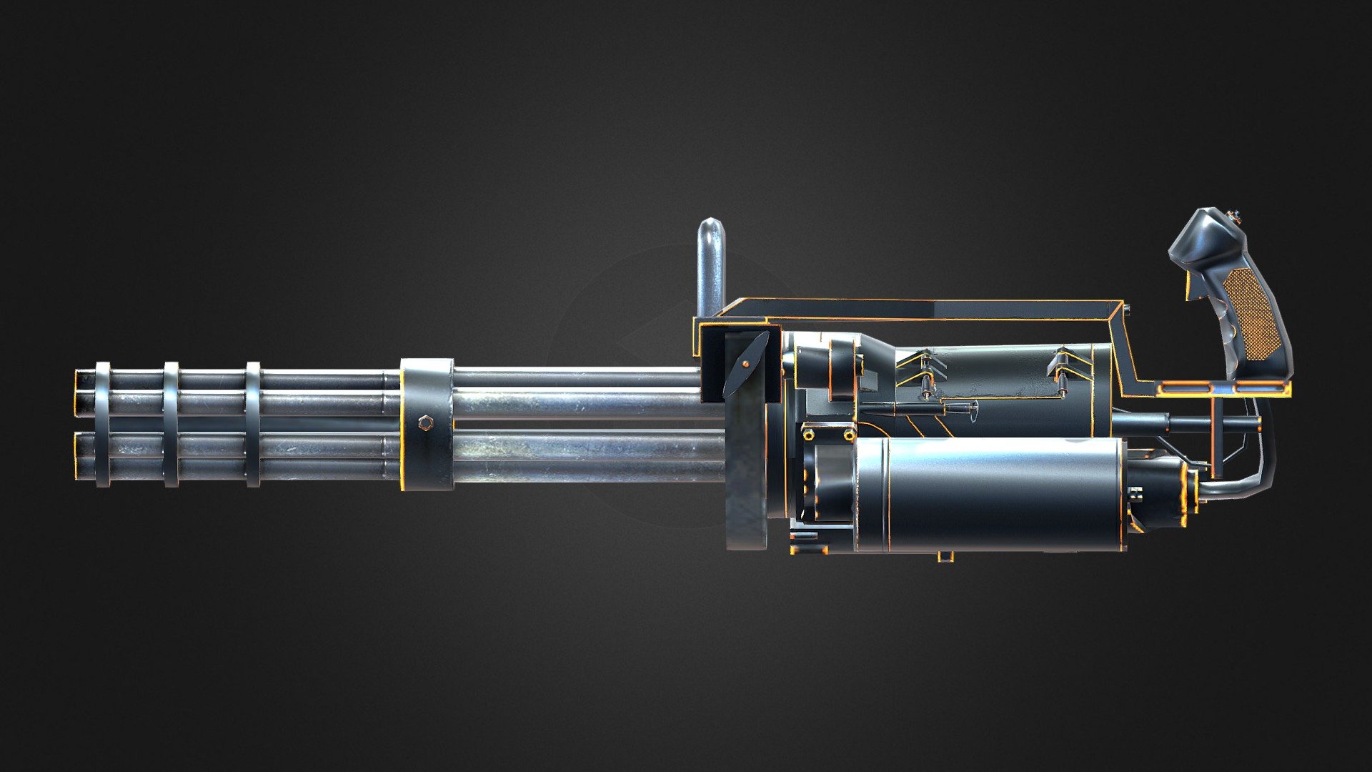 CrossFire's Gatling Gun Noble Silver - 3D model by AlxDemento 3d model