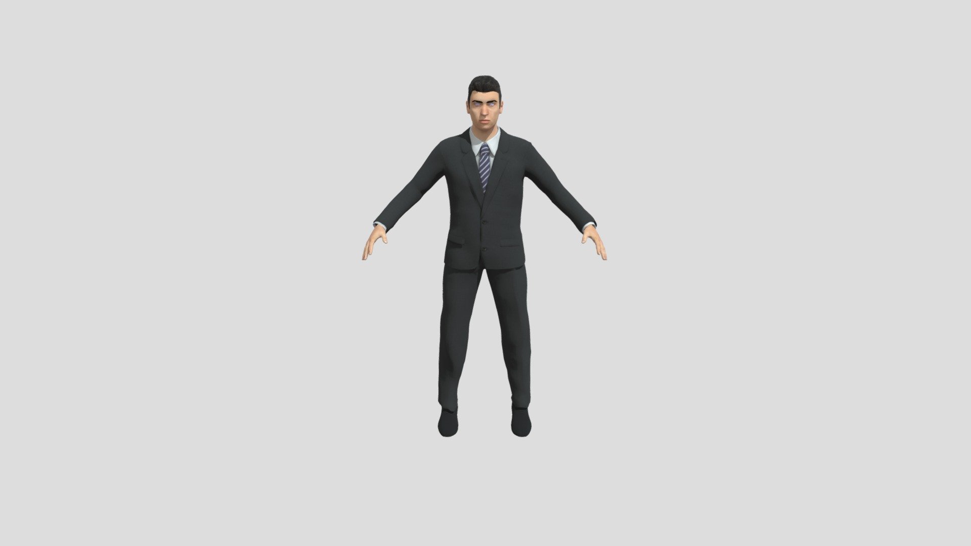 Man dressed in suit

When importing, selecting, if necessary, you can change the size of the model.

All formats tested and working.

The models are polygonal (verts and tris).

UVMapped, Low-poly 3D model.

For ease of use, objects are named logically (using the English language).

I'm ready to answer any questions you may have about the model.

Face orientation is ok.

The package includes texture and uv mapping.

This part, while simple, has been tested with confidence and peace of mind that it can be downloaded 3d model