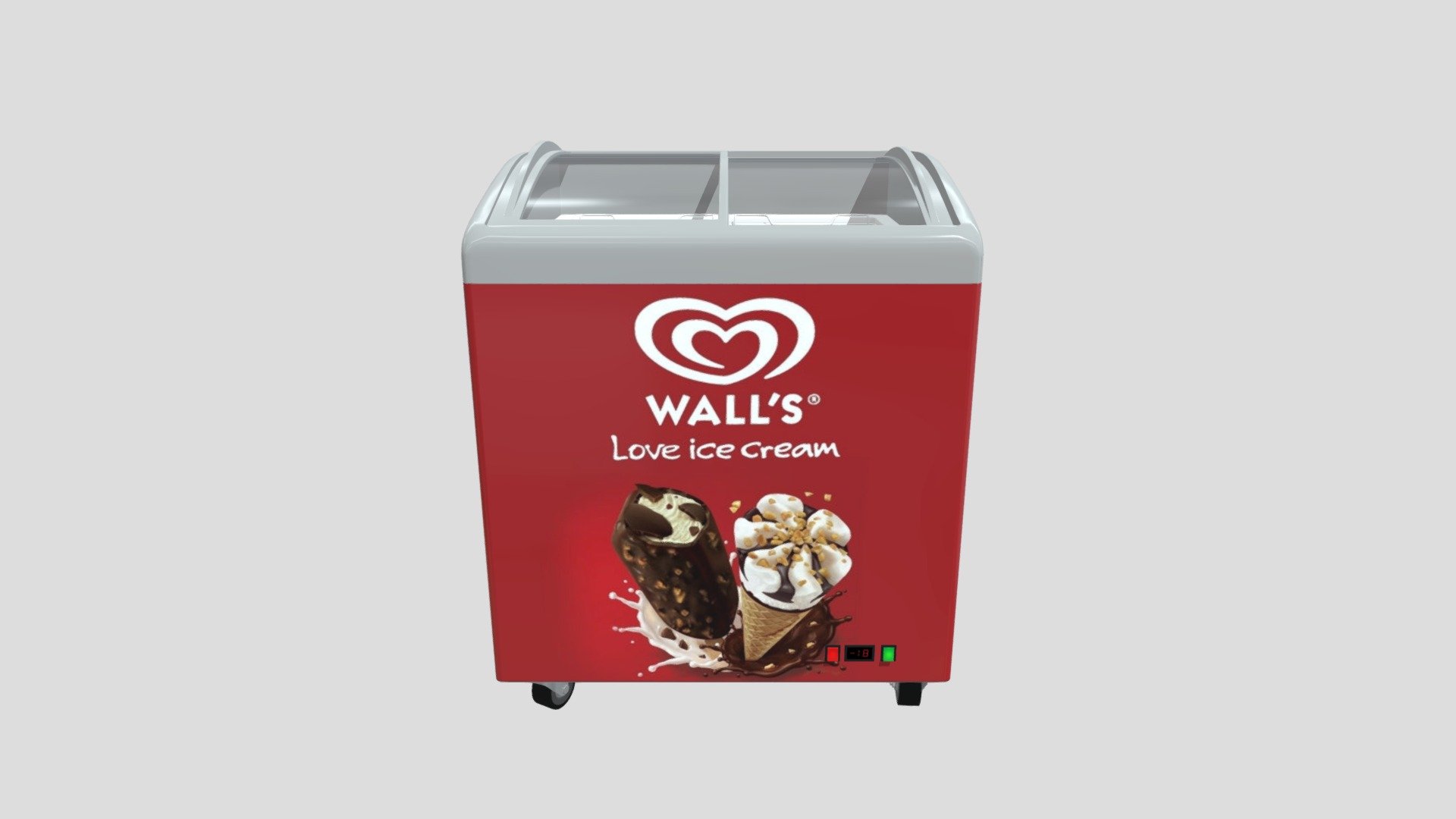 Hello

This is a PBR Ice cream Display Fridge with 5 type ice cream pack inside.10 ice cream texture set provided in maps.
   3ds max and maya files have appled V-Ray materials . blender have appled PBR materials.
     model of fridge have 34k polygons and with inside packs have 90k polygons .
        All of textures have 2048*2048 and good quality for the near the camera scenes .
           Provided Maps : BaseColor Height Metalness Normal Roughness Opacity
This model is not printable 3d model
