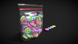Small Ecstasy Bag and pills pills, bag, party, subdivision, gang, gangster, xtc, drugs, baggy, merchandise, dope, molly, dealer, pusher, ecstasy, subdiv-ready, subdivision-ready, asset, game, pamir, low, poly, xtaonartcarcontest, percocet, percocetonline