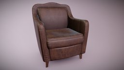ATT leather, unreal, antique, furniture, aaa, old, game-ready, unreal-engine, ue4, attic, leather-chair, dekogon, antique-furniture, leather-furniture, unity, pbr, chair