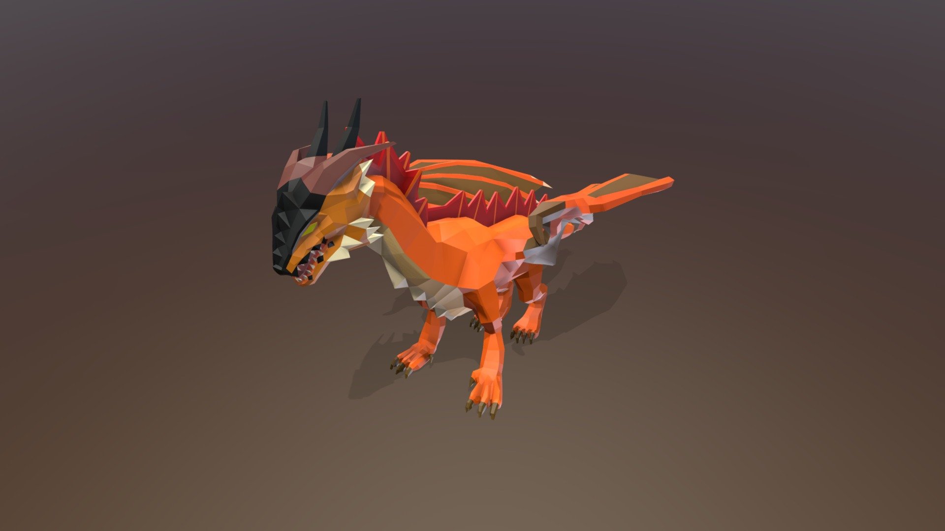 Animated low poly dragons. Available for Unity and Unreal 3d model