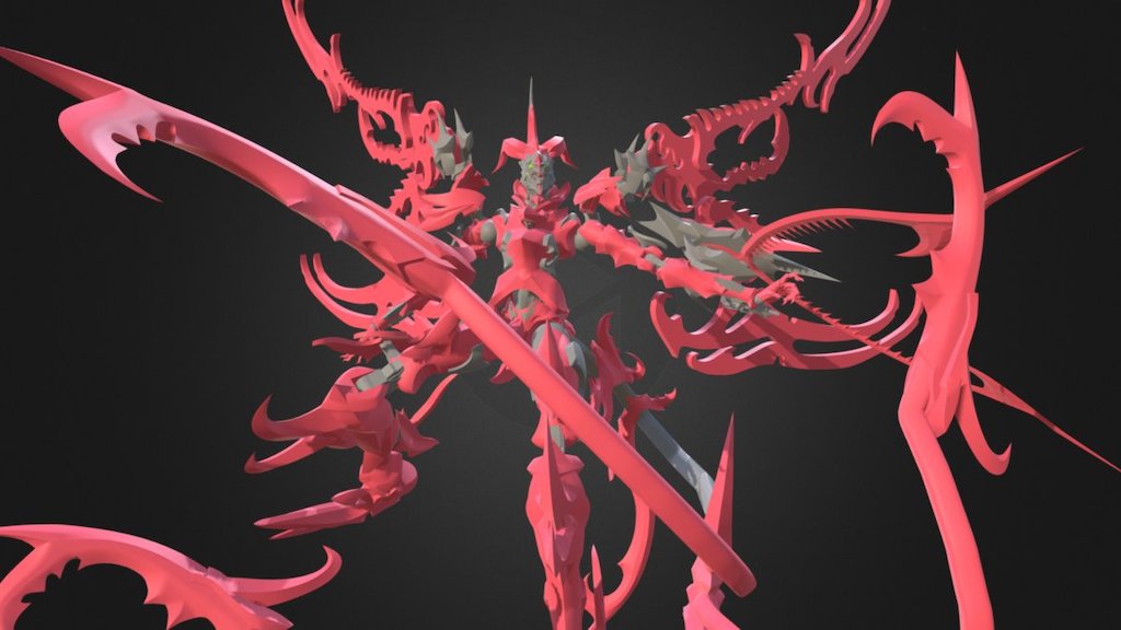 Original design. Made in 3dcoat . I used blender for retopo and bone. 

Inspired by Carnage (too much.....) - Vihsphehsia - 3D model by YoshinatuYamada 3d model