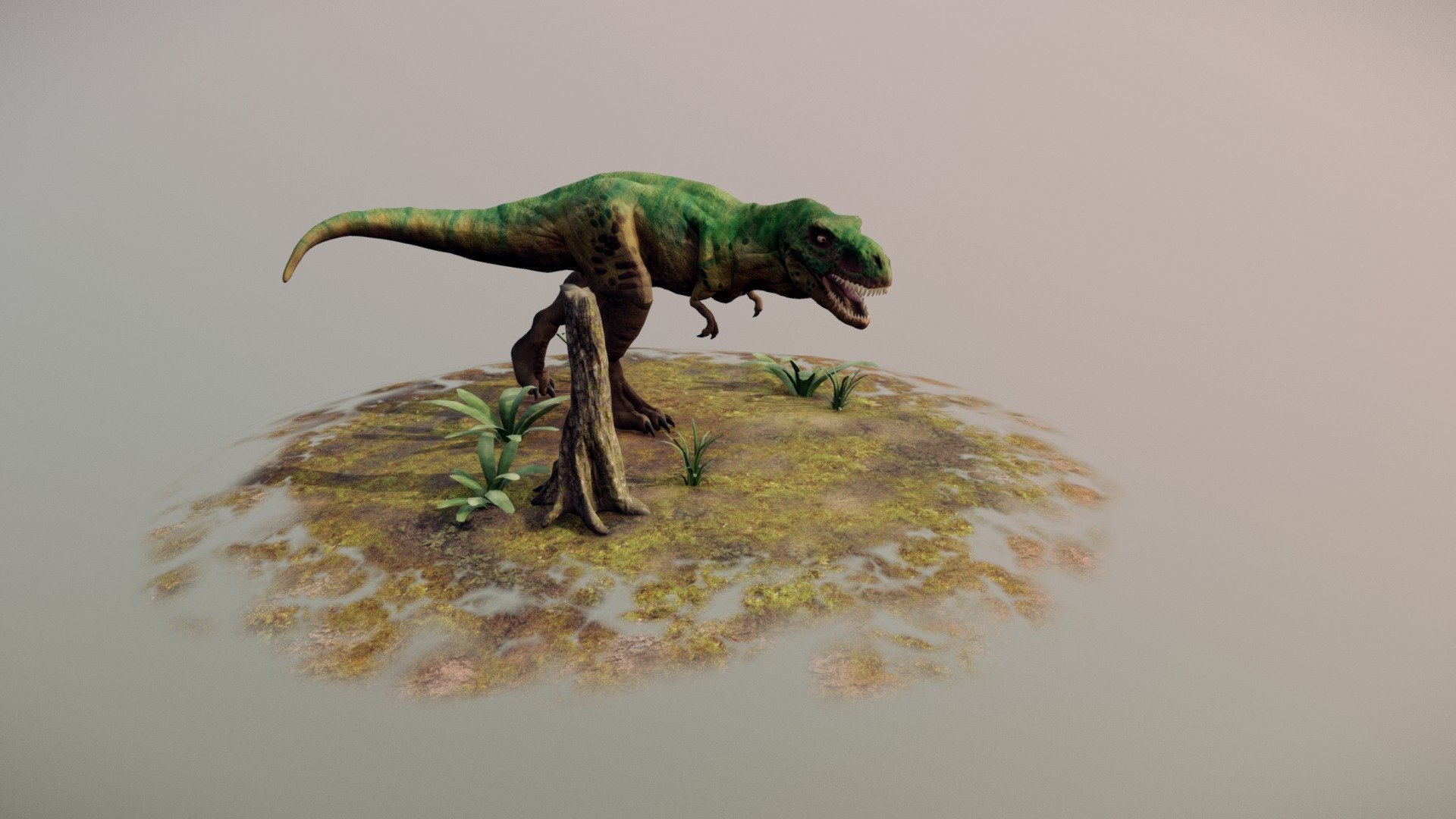 One day project. Yet another dinosaur 3d model