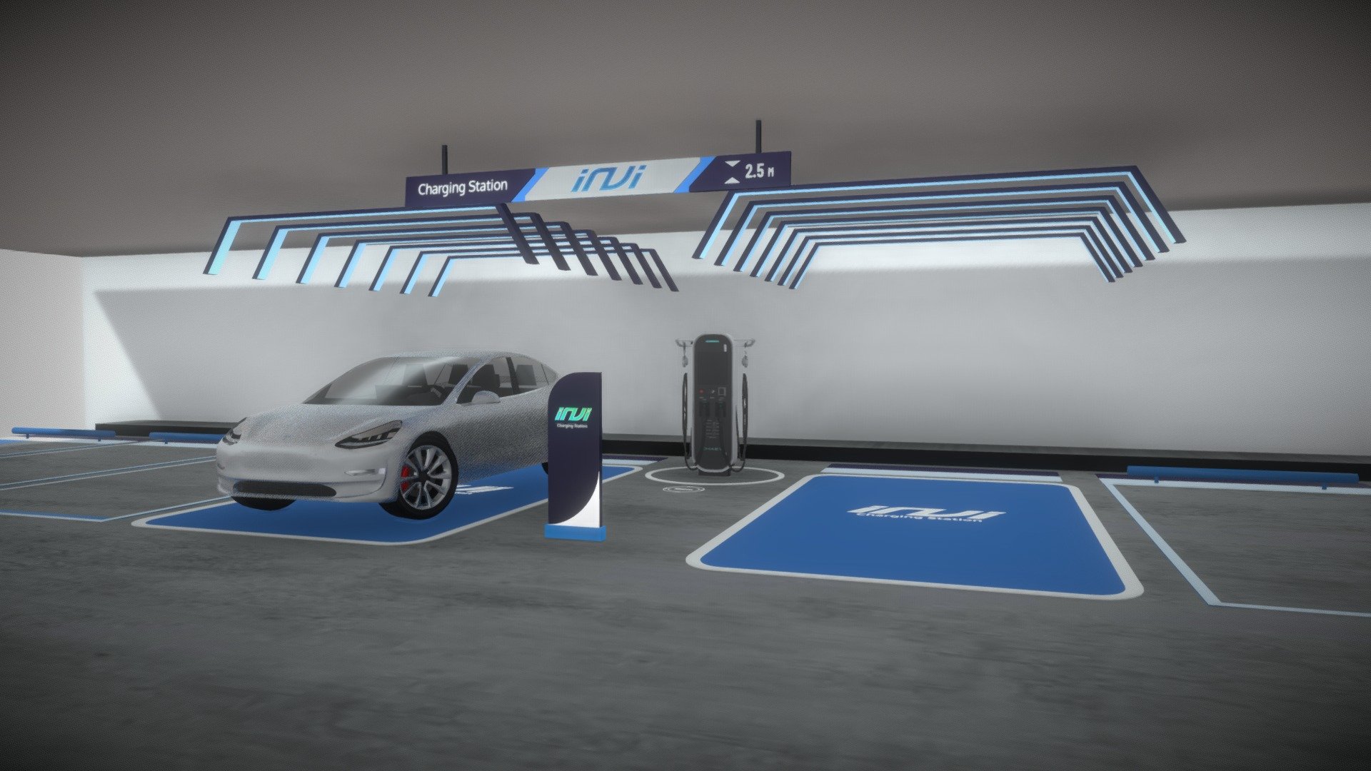 INVI - Charging Station - New Logo - Indoor - 3D model by aliven (@alivenn) 3d model