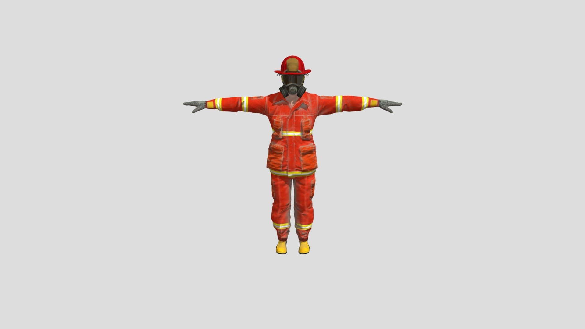 this is the character of a firefighter - Fire Man - 3D model by Rfajr32 3d model
