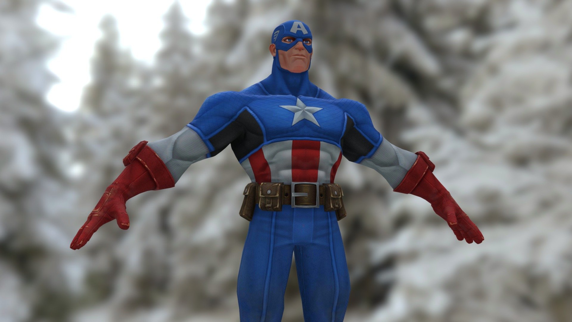 Captain America (Download for internet) 
Im trying Sketchfab 3d model