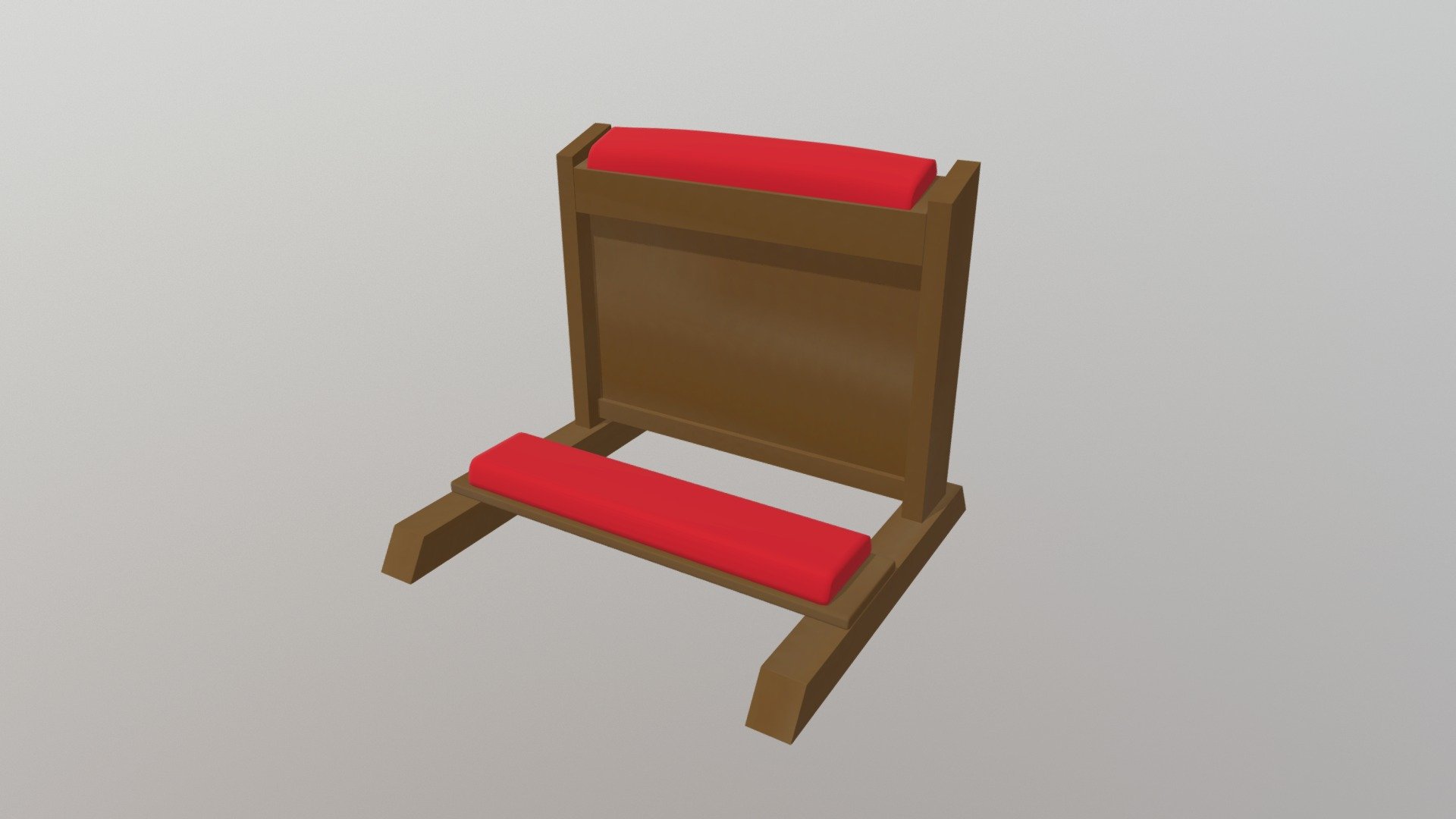 This is a prayer bench for the church asset pack. It was made using Blender 3d model