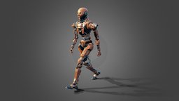 My Robot for Nature and Civilization challenge walking, walkcycle, scifi, sci-fi, hardsurface, gamemodel, robot, gameready