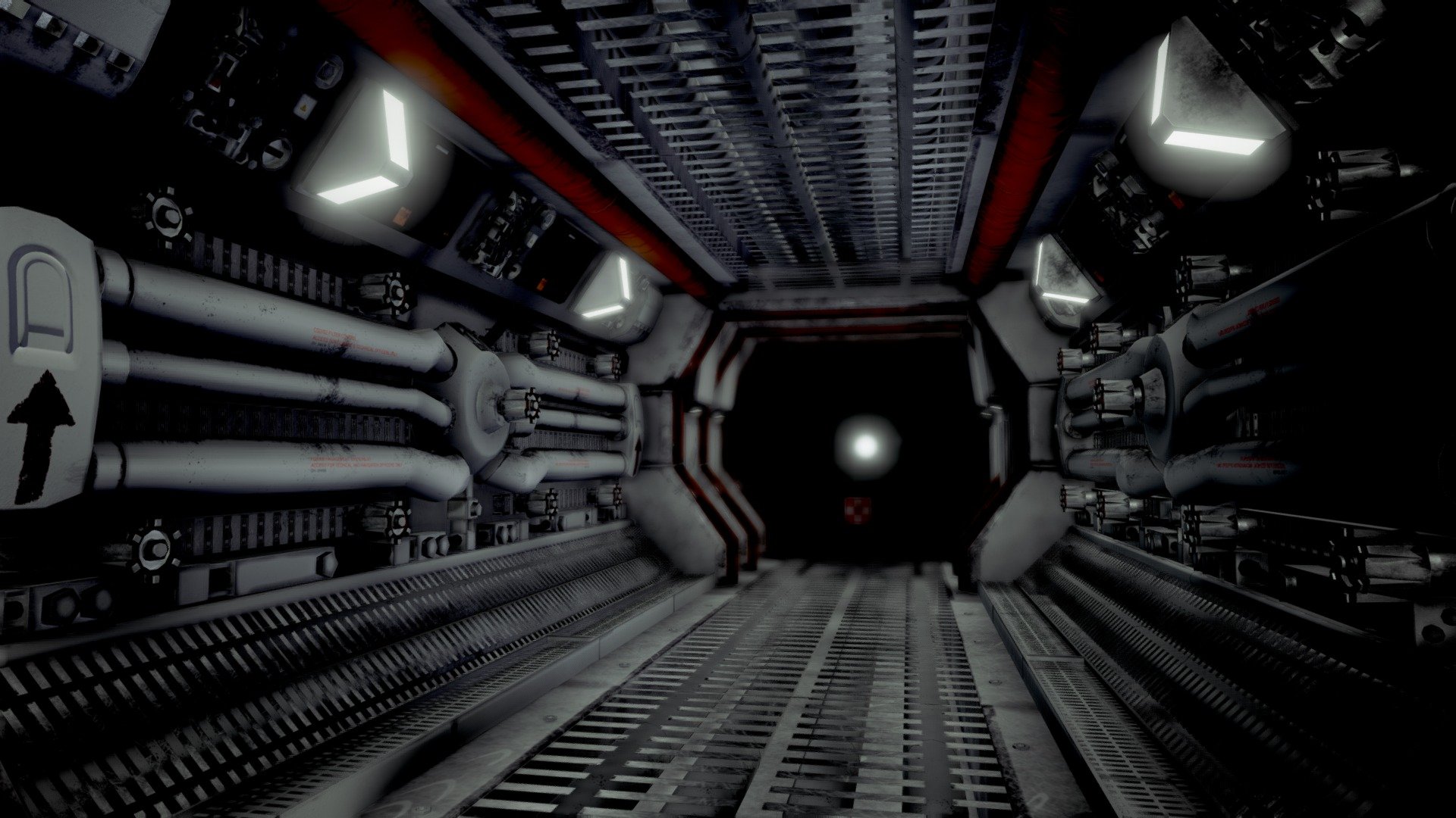 Alien Isolation corridor 3d model