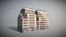 Moscow, Cvetnoy parkway, 32-1 gamedev, archiviz, office-building, modeling, architecture, pbr, lowpoly, noai