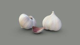 Garlic pack vegetable, garlic, garlics, vegetables, photogrammetry, 3dscan, garlic-bulb, garlic-clove