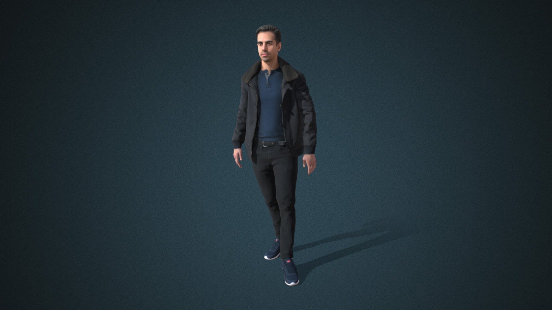 Do you like this model?  Free Download more models, motions and auto rigging tool AccuRIG (Value: $150+) on ActorCore
 

This model includes 2 mocap animations: Modern M_Talk,Modern_M_Idle,Modern_M_Idle-Think,Male_walk. Get more free motions

Design for high-performance crowd animation.


SPECIFICATIONS

✔ Geometry : 7K~10K Quads, one mesh

✔ Material : One material with changeable colors.

✔ Texture Resolution : 4K

✔ Shader : PBR, Diffuse, Normal, Roughness, Metallic, Opacity

✔ Rigged : Facial and Body (shoulders, fingers, toes, eyeballs, jaw)

✔ Blendshape : 122 for facial expressions and lipsync

✔ Compatible with iClone AccuLips, Facial ExPlus, and traditional lip-sync.


About Reallusion ActorCore

ActorCore offers the highest quality 3D asset libraries for mocap motions and animated 3D humans for crowd rendering 3d model