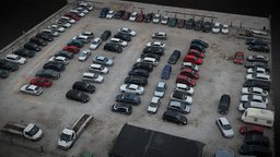 abandoned cars parking DJI Mavic 3 photoscan