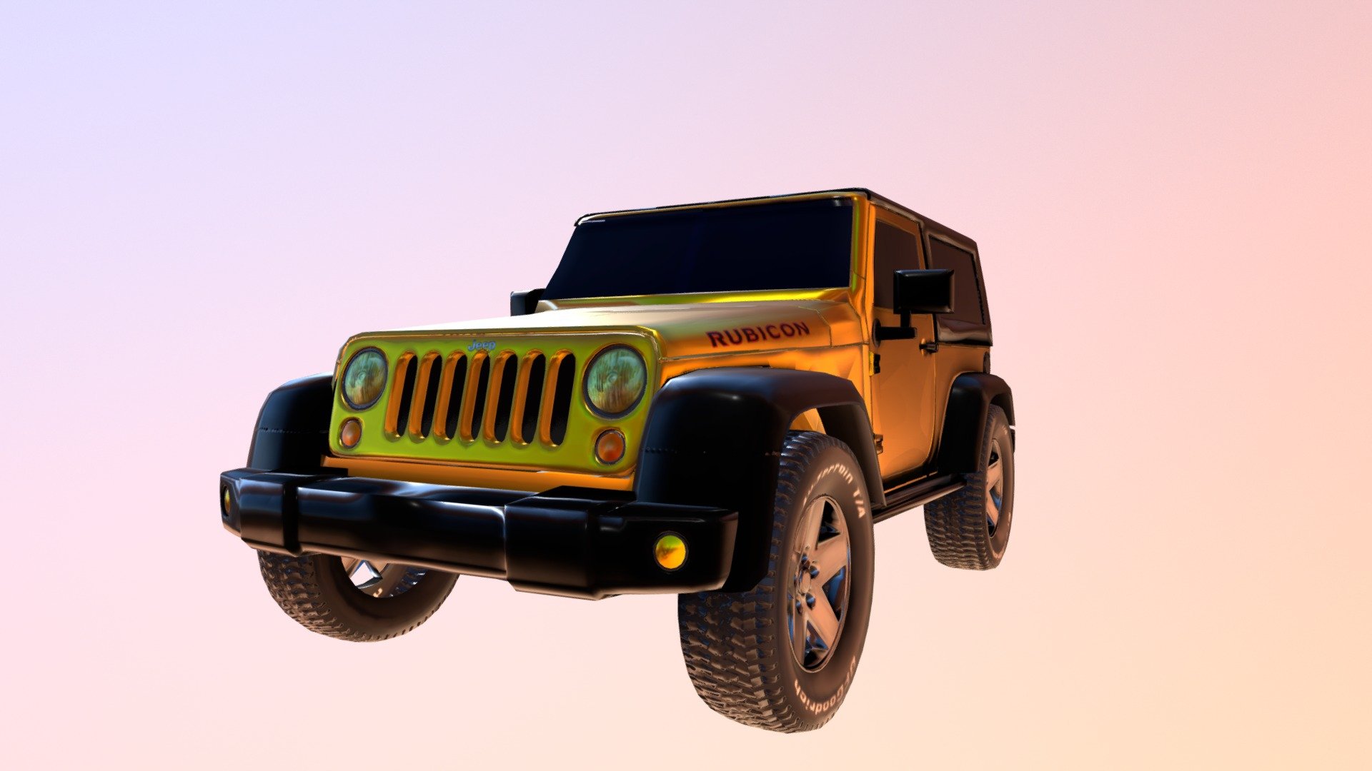 JEEP WRABGLER LOW POLY - JEEP WRANGLER - 3D model by fm.85 3d model