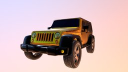 JEEP WRANGLER jeep, blender3d-modeling, low-poly