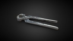 Pincers 3D Scan gadget, work, rust, tools, shed, retopo, dirty, bender, pliers, pincers, worker, jaw, metal, tool, iron, woodwork, mediaval, manufactory, tongs, workroom, photogrammetry, asset, game, scan, 3dscan, gameasset, technology, wood, workshop, shop, download