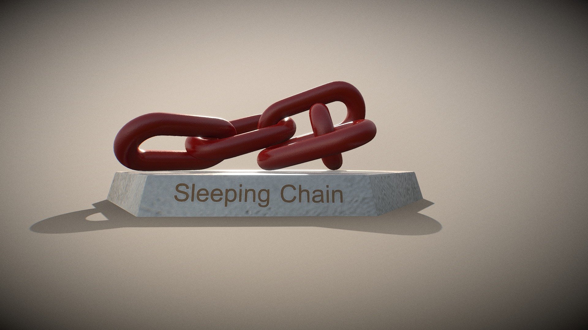 Sleeping Chain Sculpture - 3D model by TRYFIELD 3d model