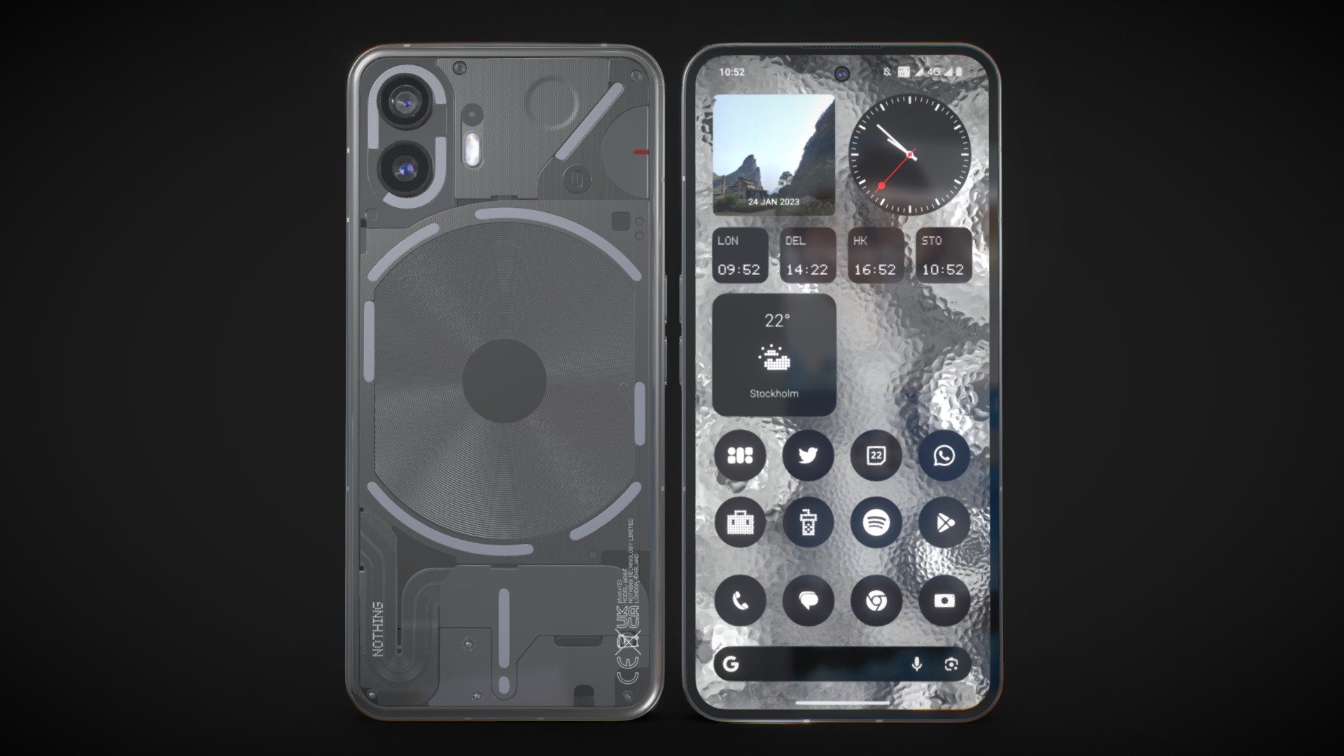Realistic (copy) 3d model Nothing Phone 2.

This set:




1 file obj standard

1 file 3ds Max 2013 vray material

1 file 3ds Max 2013 corona material

1 file of 3Ds

1 file e3d full set of materials.

1 file cinema 4d standard.

1 file blender cycles.

Topology of geometry:
- forms and proportions of The 3D model
- the geometry of the model was created very neatly
- there are no many-sided polygons
- detailed enough for close-up renders
- the model optimized for turbosmooth modifier
- Not collapsed the turbosmooth modified
- apply the Smooth modifier with a parameter to get the desired level of detail

Organization of scene:
- to all objects and materials
- real world size (system units - mm)
- coordinates of location of the model in space (x0, y0, z0)
- does not contain extraneous or hidden objects (lights, cameras, shapes etc.)

Excellent renders to you! - Nothing Phone 2 - Buy Royalty Free 3D model by madMIX 3d model