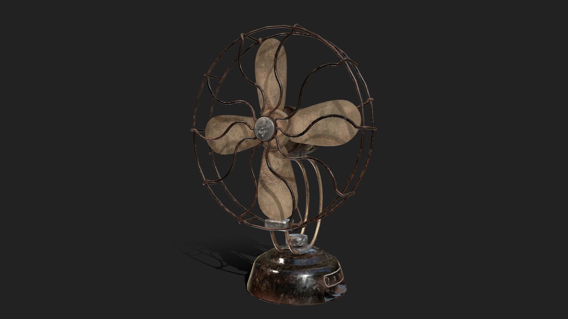 Fan blades animated.

2048x2048 texture packs (PBR Metal Rough, Unity HDRP, Unity Standard Metallic and UE):

PBR Metal Rough: BaseColor, AO, Height, Normal, Roughness and Metallic;

Unity HDRP: BaseColor, MaskMap, Normal;

Unity Standard Metallic: AlbedoTransparency, MetallicSmoothness, Normal;

Unreal Engine: BaseColor, Normal, OcclusionRoughnessMetallic;

The package also has the .fbx, .obj, .dae and .blend file 3d model