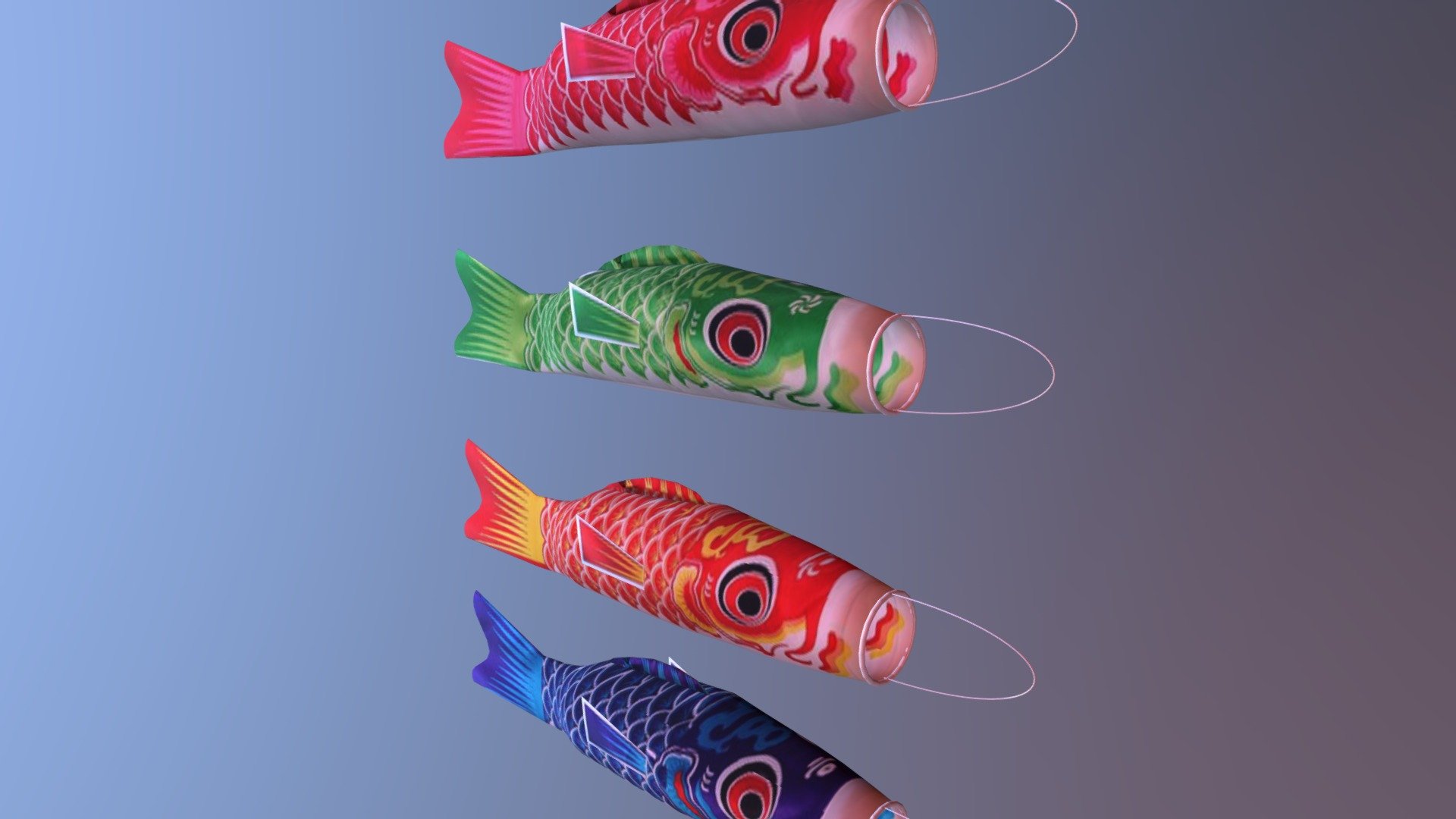 Japanese Carp Flag [こいのぼり] - Carp Flag Koinobori - Download Free 3D model by Rusty-exe (@dustyrusty) 3d model