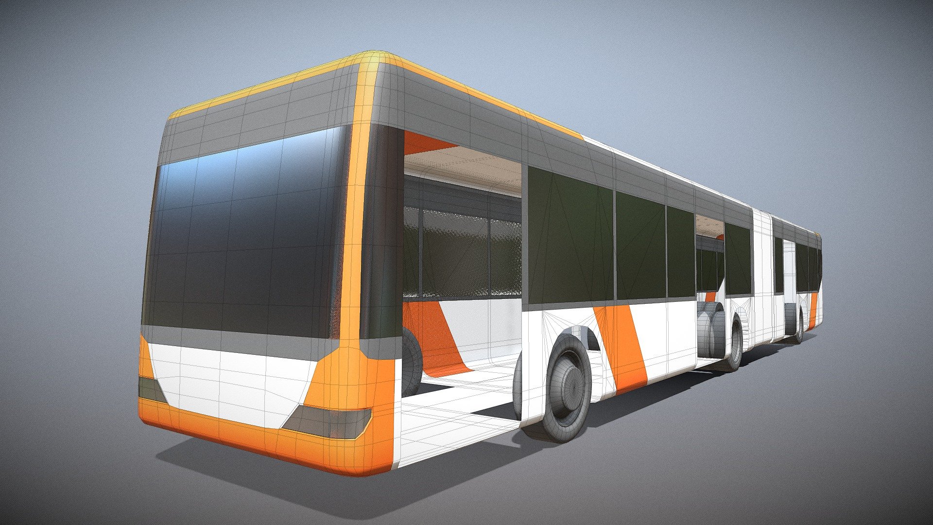 Long RNV City Bus (WIP-2) - Long RNV City Bus (WIP-2) - 3D model by VIS-All-3D (@VIS-All) 3d model
