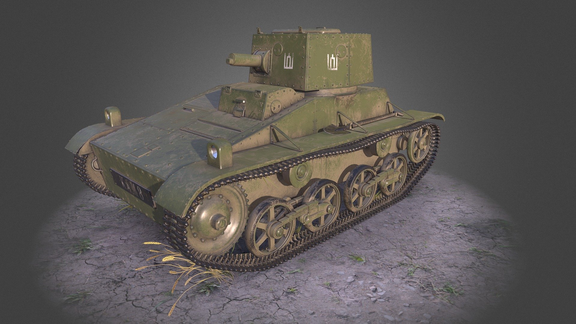 Lithuanian Vickers M1933 purchased from Britain during the interwar period.

If you'd like to see some more of my work please check out my artstation: https://jonasp.artstation.com/ - Vickers M1933 - Download Free 3D model by Jonas Prunskus (@JPrun) 3d model
