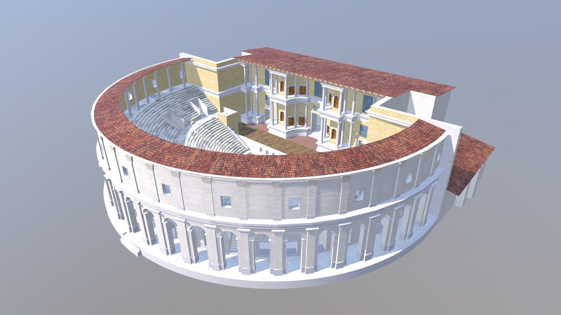 Teatro Romano di Ricina - 3D model by DiStoRi Heritage (@distori) 3d model