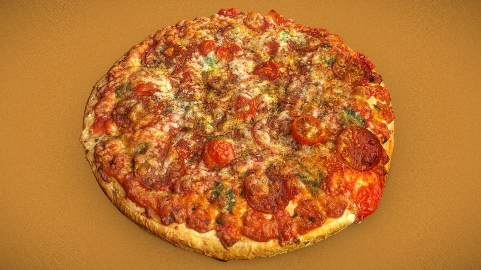 Salami Pizza slice scanned with Kiri engine using 39 images captured on Ipad pro 2020 - High Quality Salami Pizza V2 - 3D model by mrfunnysheep 3d model