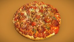 High Quality Salami Pizza V2 highresolution, highquality, kiri, photogrammetry, highpoly, kiriengine