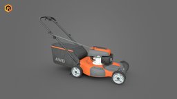 Lawn Mower grass, equipment, cut, roller, push, cutter, lawnmower, game-ready, real-time, lawn, husqvarna, mover, gardern, low-poly, vehicle, lawn-mover