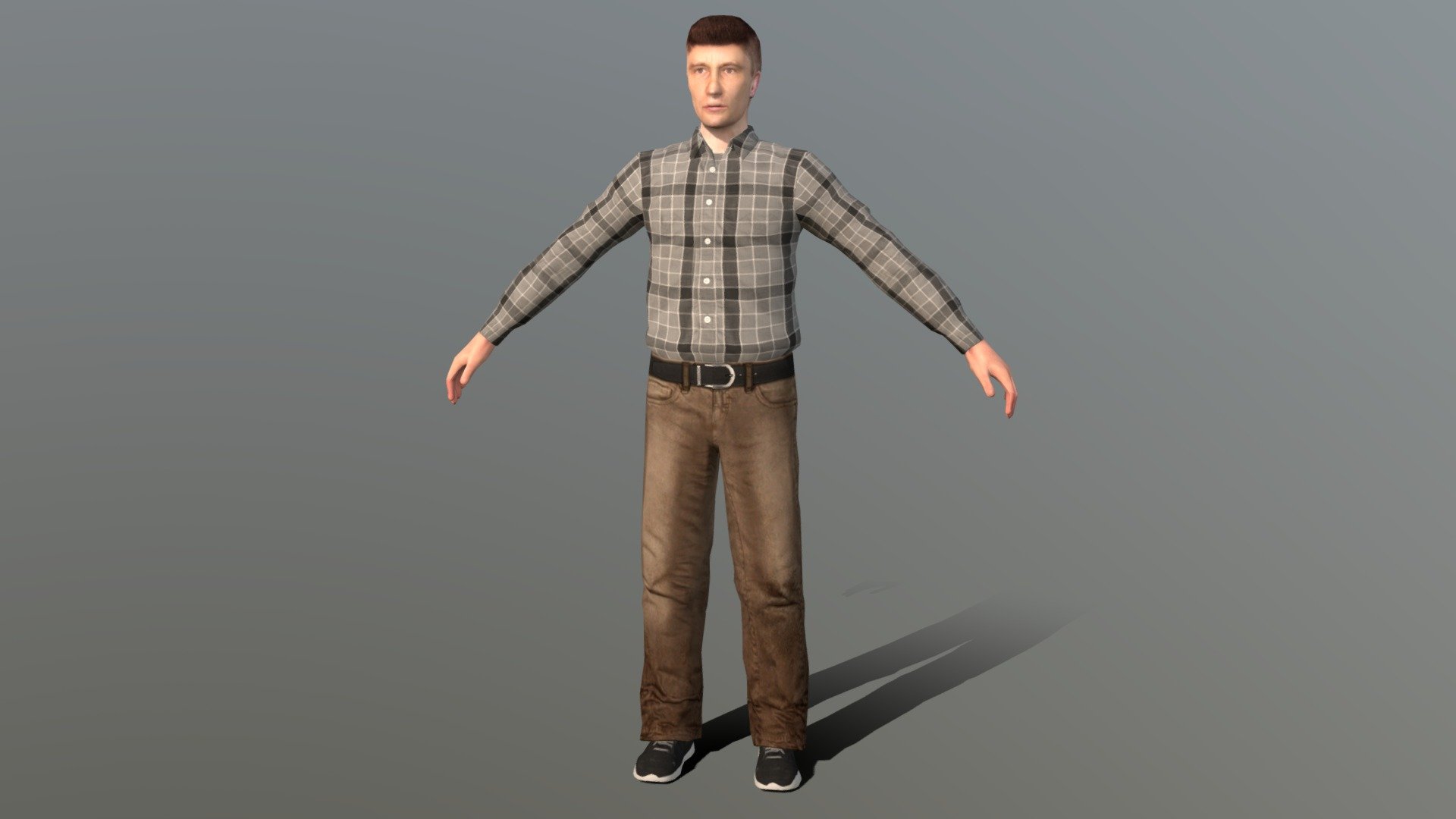 Rigged lowpoly Male, perfect for mobile and PC games. If you need a pack of 100 people, write to me 3d model