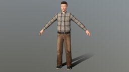 Male LowPoly (Rigged) boy, people, child, woman, character, girl, man, female, male