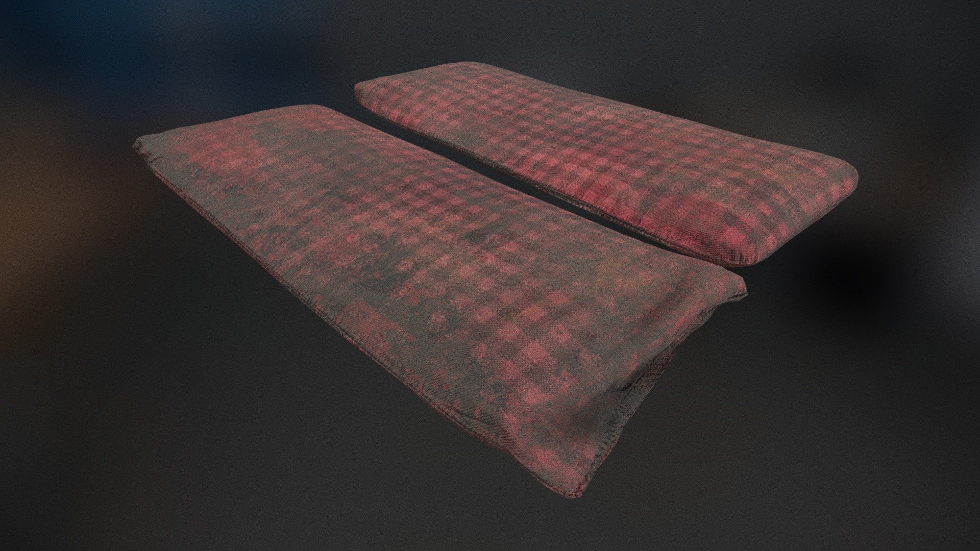 Created using Marvelous Designer, cleaned up in Blender and ZBrush, textured in Substance Painter.

Both use the same texture.

I know mattresses don't usually have the flannel pattern/texture but it looked good so we are vibeing with it 3d model