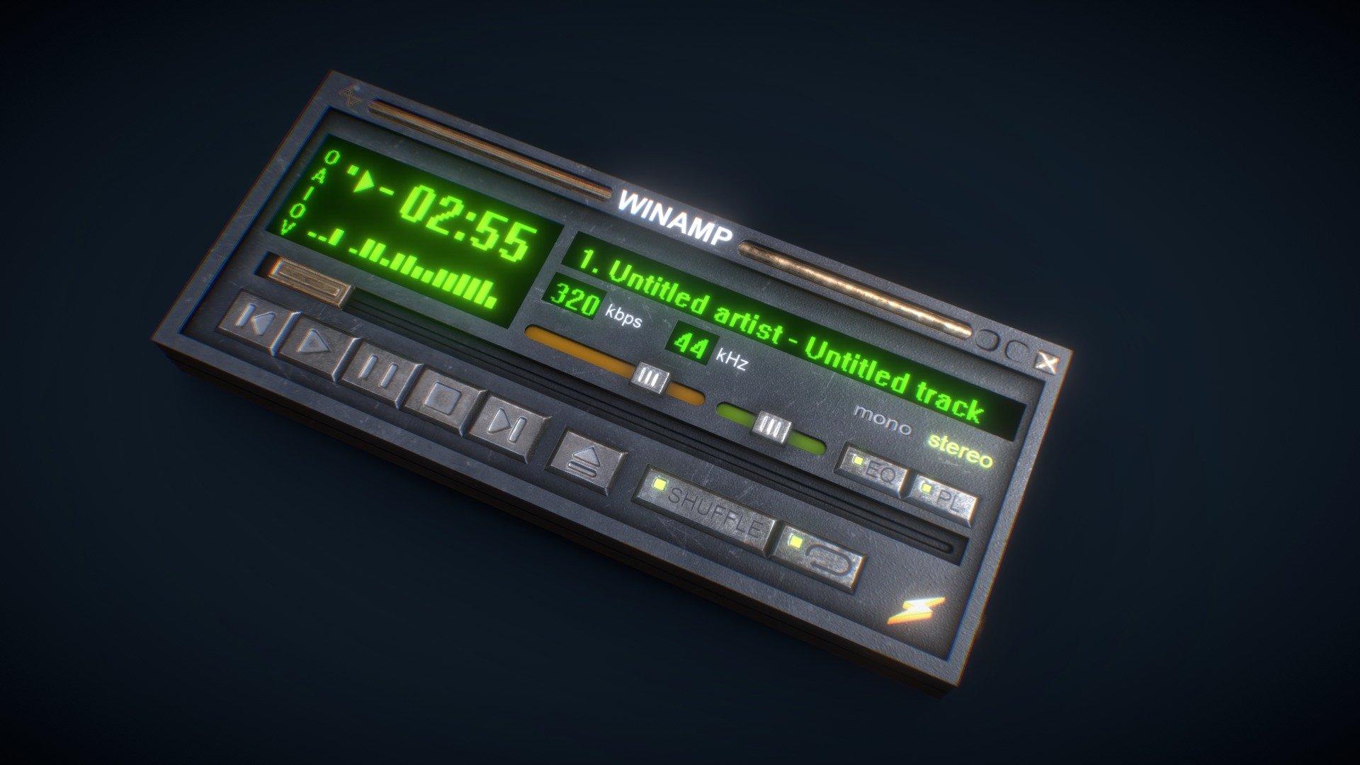 OLD MUSIC PLAYER - WINAMP - 3D model by Sladegeorg 3d model