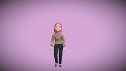 Muslim women (Animated) muslim, women, story, youtube, mosque, femalecharacter, hijab, menswear, views, animatedcharacter, womenswear, readyforgame, girl, 3d, blender, lowpoly, low, female, animation, animated, rigged, muslims, muslimart