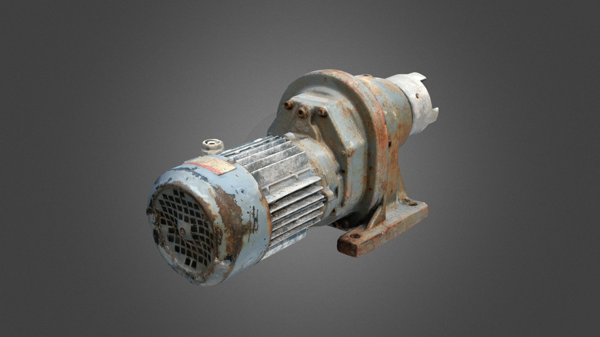 Photo scan of a rusty old machine with motor.

Made with the KIRI Engine app: 
https://www.kiri-engine.com/share/#/Invitation?code=E4CXIF - Rusty Motor - Download Free 3D model by Eydeet 3d model