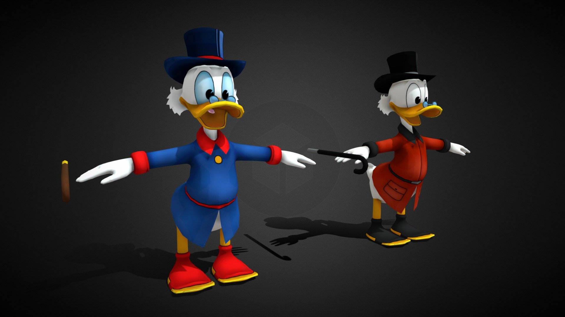Scrooge Mc'Duck - Duck Tales - Buy Royalty Free 3D model by Tiberiu Irimia (@Tiberiu_Irimia) 3d model