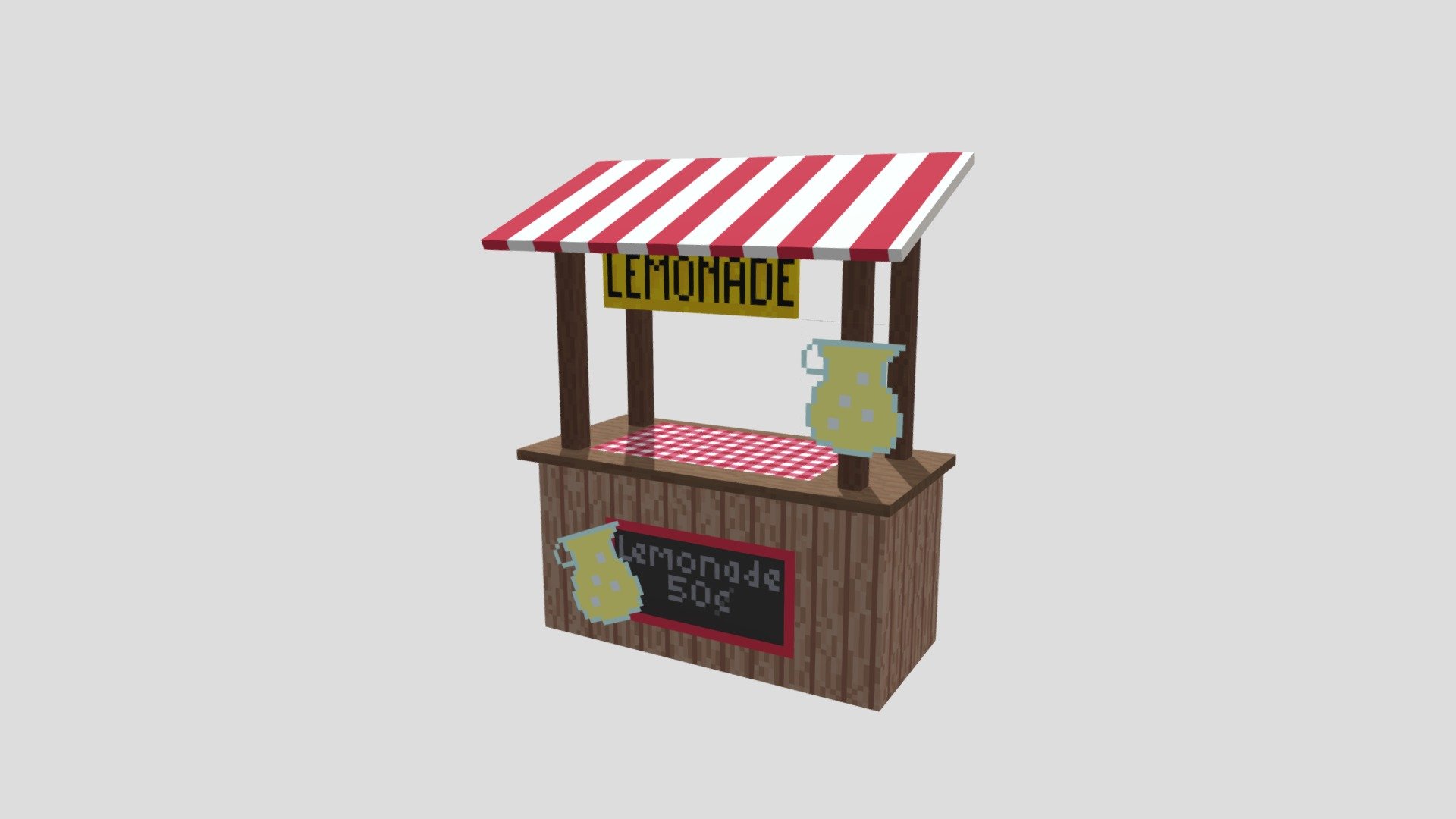 Lemonade stand - 3D model by jamalpleyzier 3d model