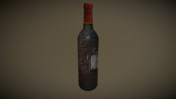 Dirty Vine Bootle assets, mud, painting, vine, dirty, old, glass, asset, game, texture, gameart, hand-painted, bottle