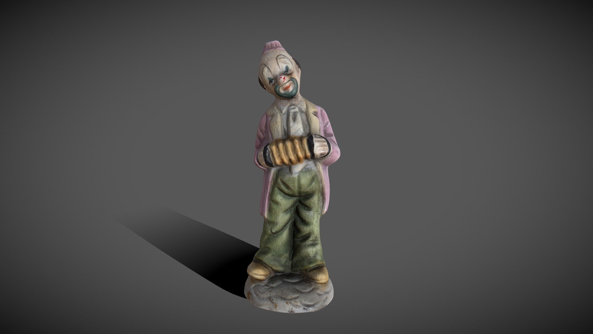 This clown statue was created inside of Reality Capture using a little over 100 photos. I than cleaned up the model inside of Zbrush creating a low poly and high polly version. Created UV's inside of Maya, before sending it to substance painter where I generated the texture maps. Touched up the normal and Albedo inside of photoshop. Finally uploading the final product here. Feel free to give me some critiques or ask me questions, always trying to get better 3d model