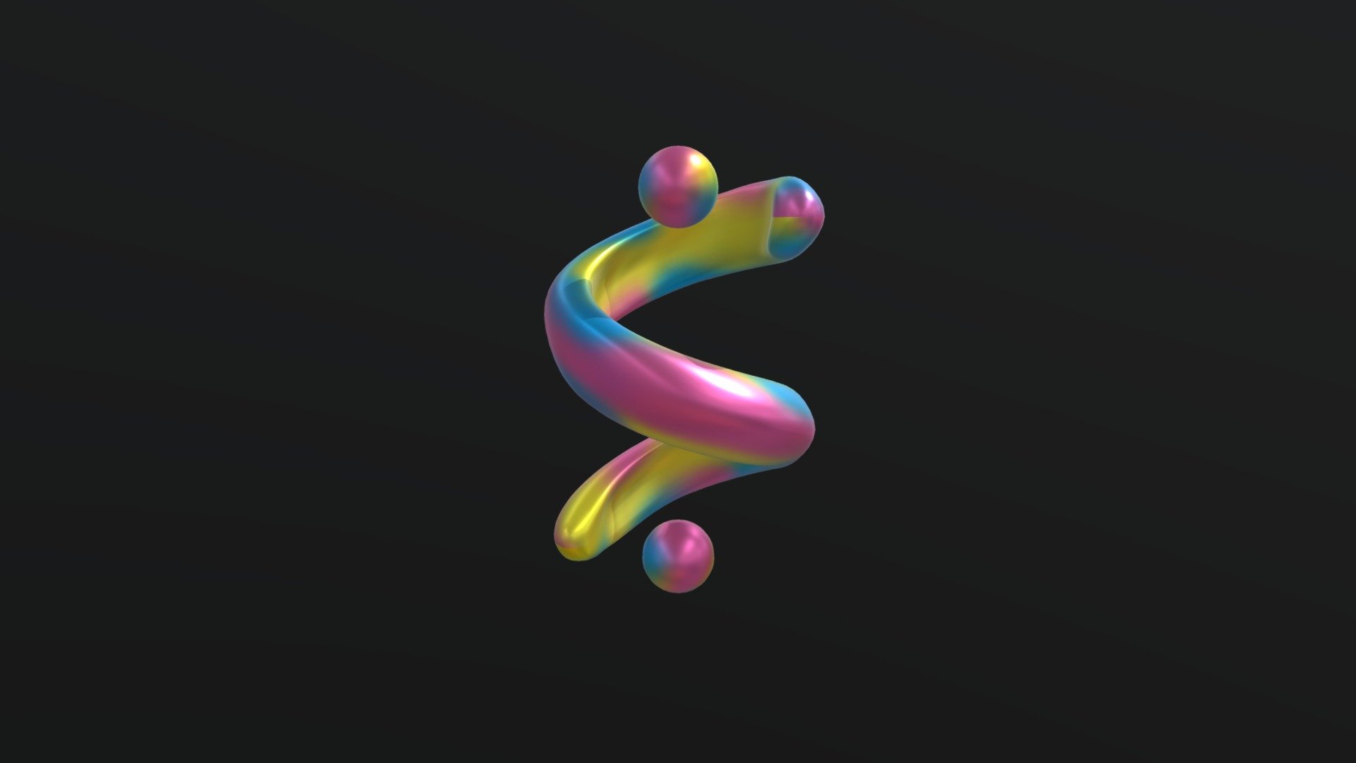 In a triad of colors, they move in sync 3d model