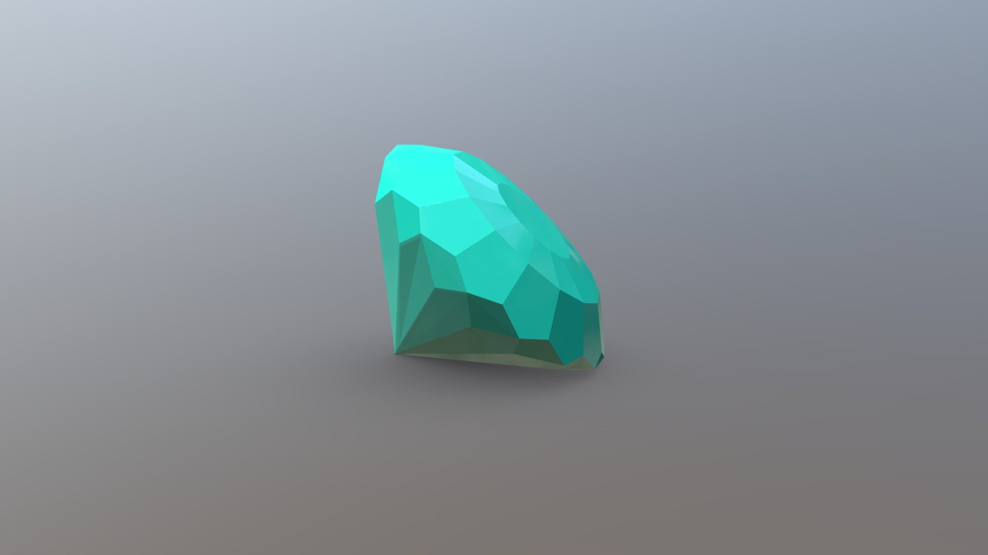 A blue diamond used as a mini game object for the treasure room for my natural history musuem project - Diamond - 3D model by GraceC 3d model
