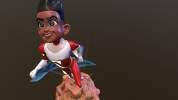 Zeek (Team Supreme Cartoon) kid, curved, videogame, hero, child, superhero, teen, smile, cape, game-ready, charater, game-character, gamereadymodel, stylized-handpainted, stylized-environment, gamereadyasset, stylizedcharacter, game, zbrush, stylized, rock, male, super, black, person, guy