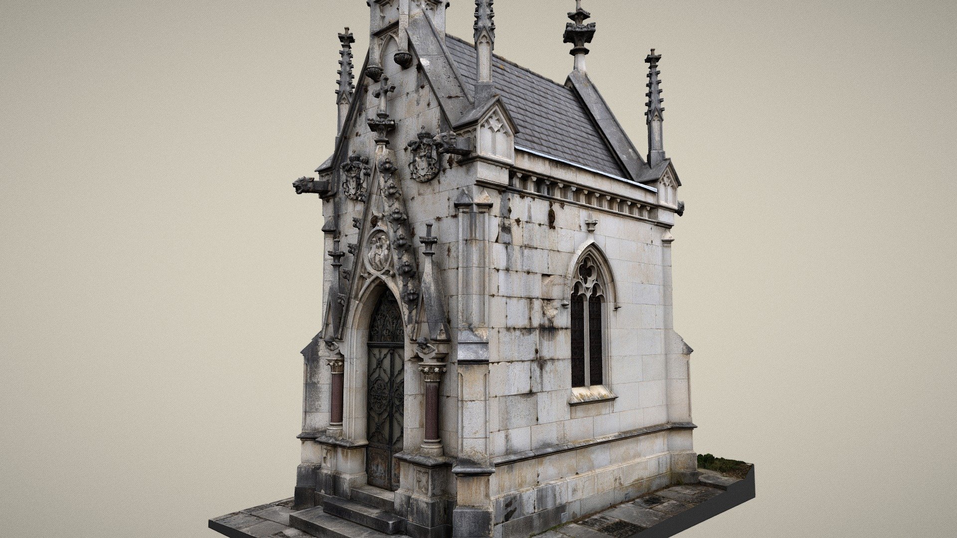 Mausoleum of the former lord of the castle Joseph Maria Sulkowski and his wife Louise Vecseghy at the cemetery of Feistritz am Wechsel. The neo-Gothic funeral chapel was built in 1892.

 - Mausoleum - Download Free 3D model by noe-3d.at (@www.noe-3d.at) 3d model